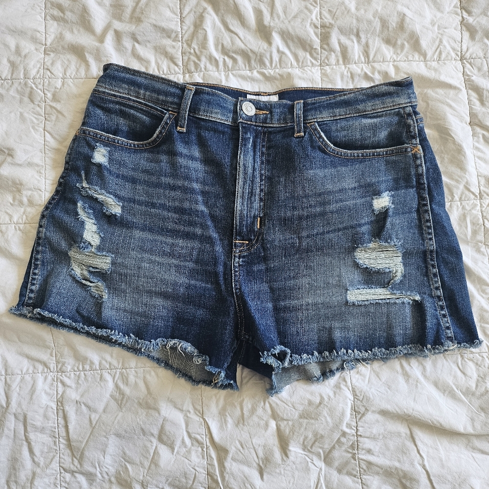 Distressed Denim Shorts